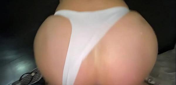  Mom in white thong gets a dick in her pussy